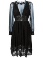 Diesel 'd-tillie' Dress, Women's, Size: Xs, Black, Polyester/nylon/sheep Skin/shearling