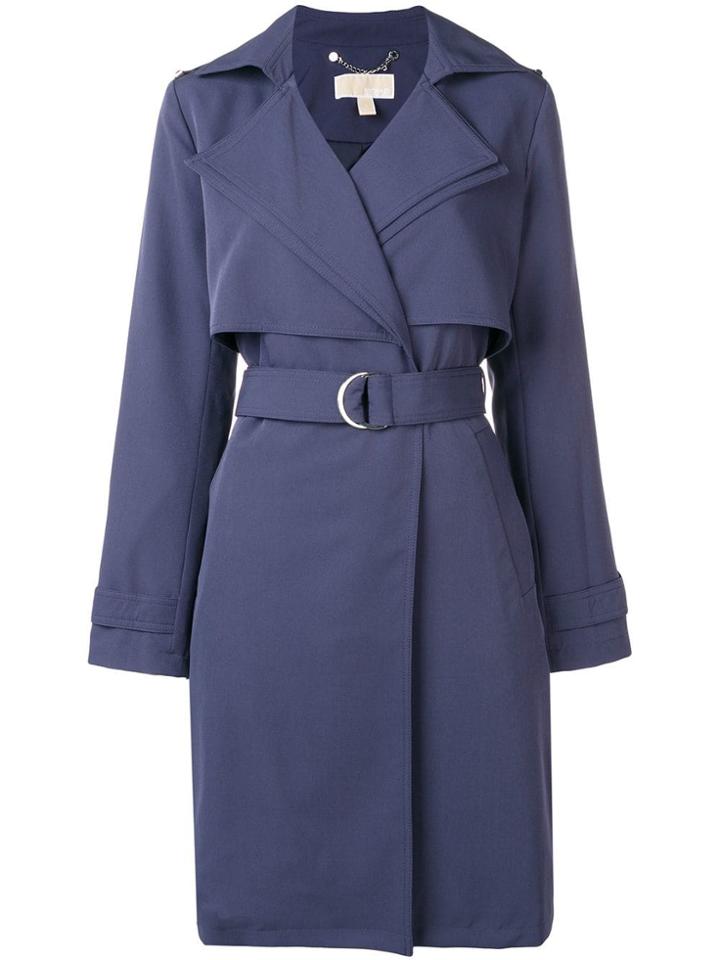 Michael Michael Kors Belted Trench Coat - Blue