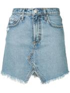 Nobody Denim Distressed Mini Skirt - Blue