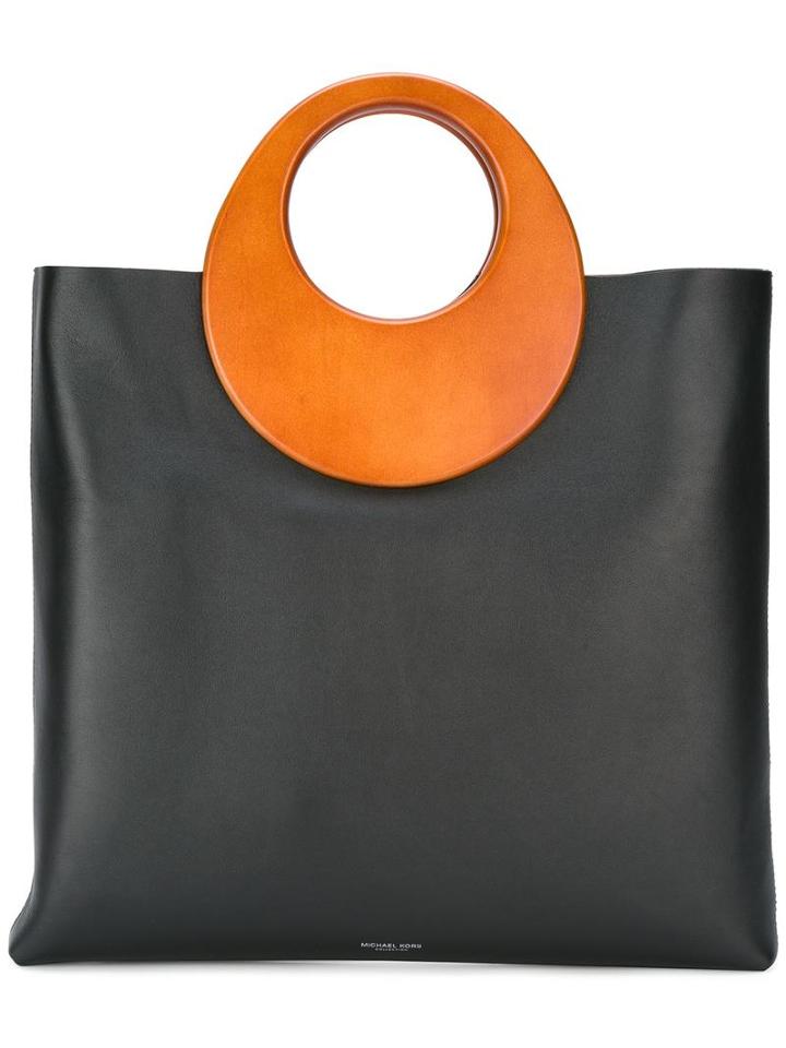 Michael Kors Ring Tote, Women's, Black, Leather