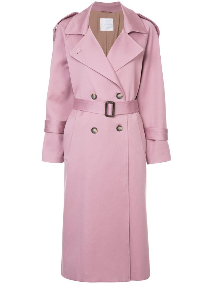 Cityshop Double Breasted Coat - Pink & Purple