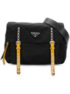 Prada Studded Strap Belt Bag - Black