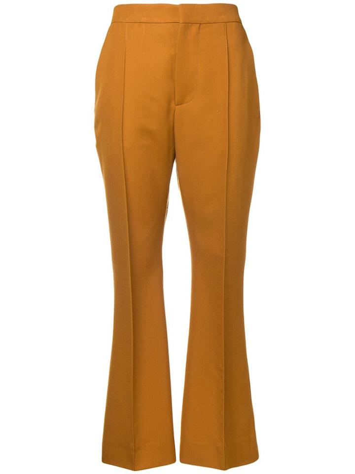 Marni High Rise Flared Trousers - Yellow