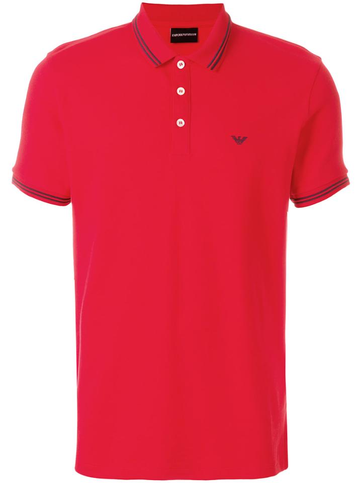 Emporio Armani Logoed Polo Shirt - Red