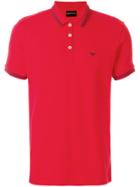 Emporio Armani Logoed Polo Shirt - Red