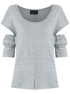 Andrea Bogosian - Cut Out Details Top - Women - Cotton - M, Women's, Grey, Cotton