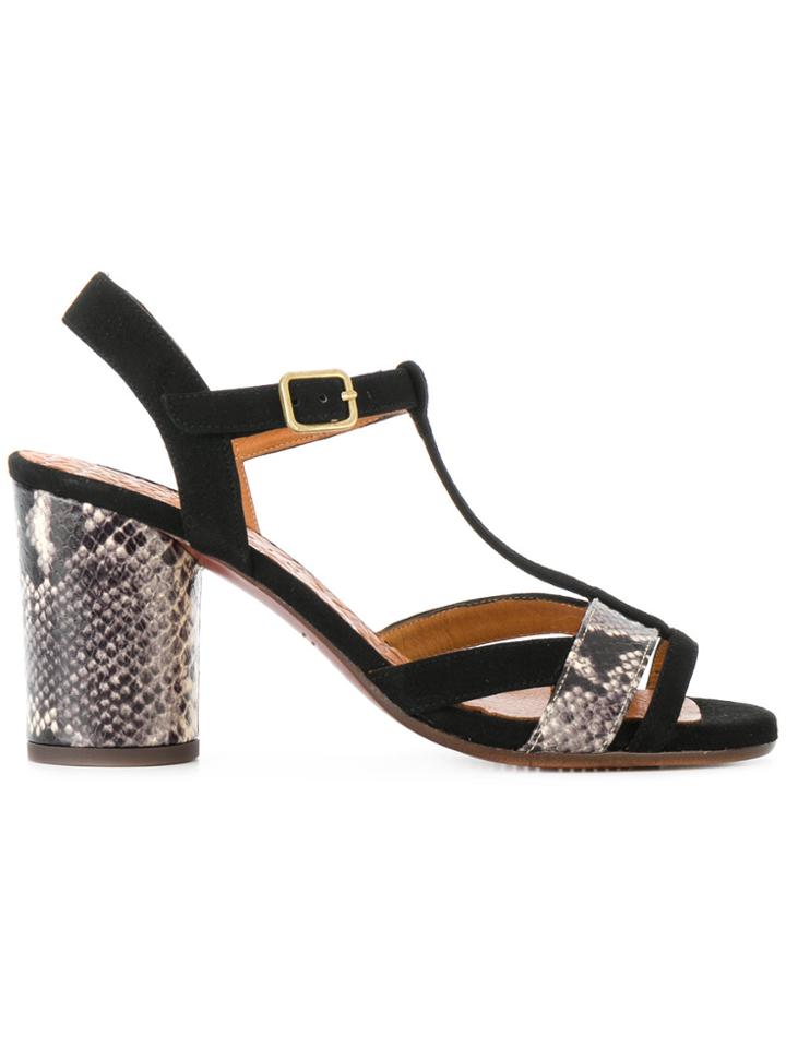 Chie Mihara Colour Block Sandals - Black