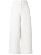 Christian Wijnants Cropped Wide Leg Trousers - Nude & Neutrals