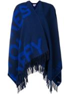 Zadig & Voltaire Fringed Poncho - Blue