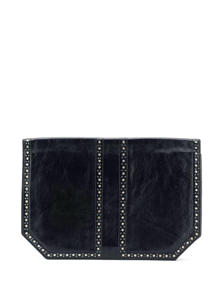 Yves Saint Laurent Vintage Perforated Detail Clutch - Black
