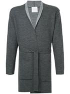 Estnation Belted Knitted Cardigan - Grey