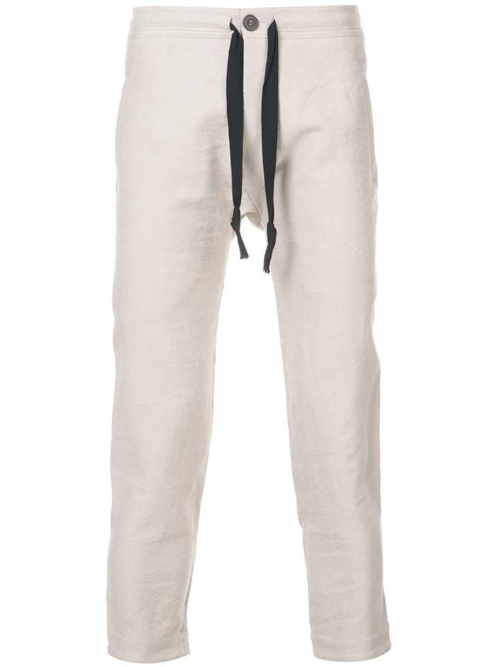 Jan Jan Van Essche Drawstring Waist Cropped Trousers - Nude & Neutrals