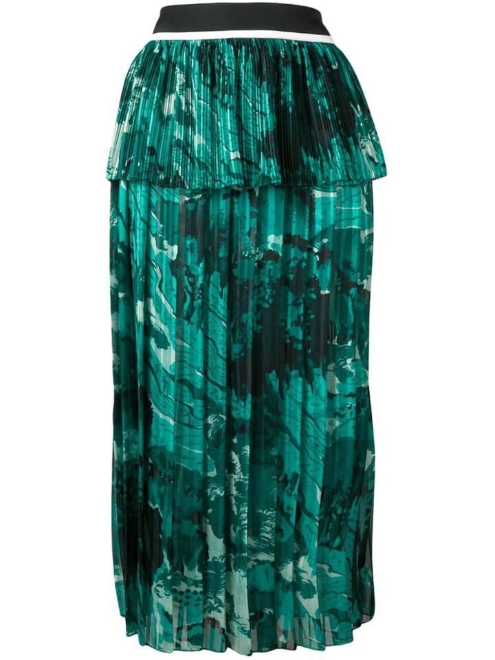 Victoria Victoria Beckham Green Landscape Skirt