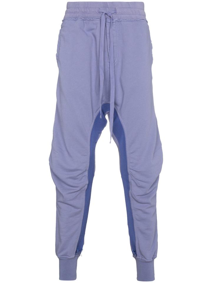 Haider Ackermann Drop Crotch Biker Sweatpants - Pink & Purple