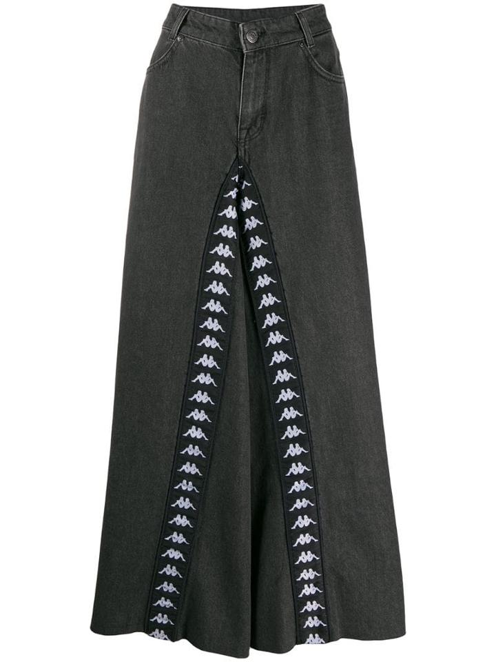 Kappa Flared Tape Trousers - Grey