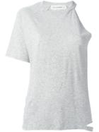 Filles A Papa Swarovski Crystal Embellished T-shirt, Women's, Size: 2, Grey, Cotton/swarovski Crystal