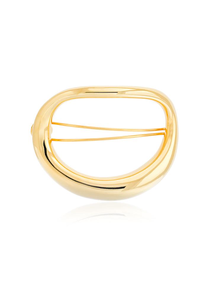Charlotte Chesnais Gold Turtle Hair Clip - Metallic
