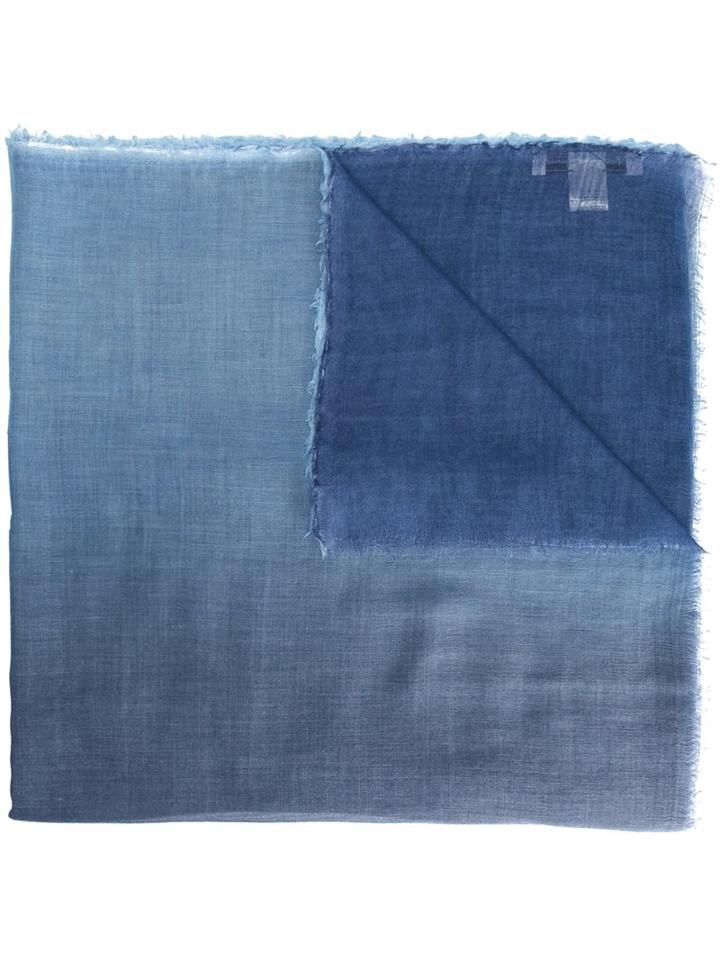 Salvatore Ferragamo Gradient Scarf, Women's, Blue, Silk/modal/virgin Wool
