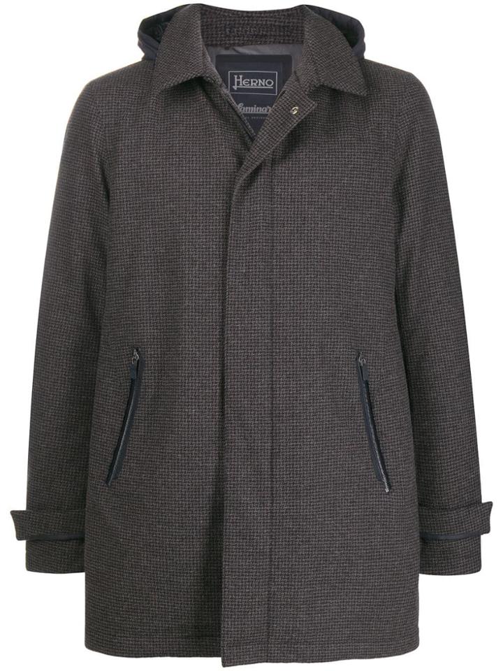 Herno Houndstooth Down Jacket - Grey