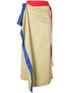 Rosie Assoulin Ruffled Midi Skirt - Yellow & Orange