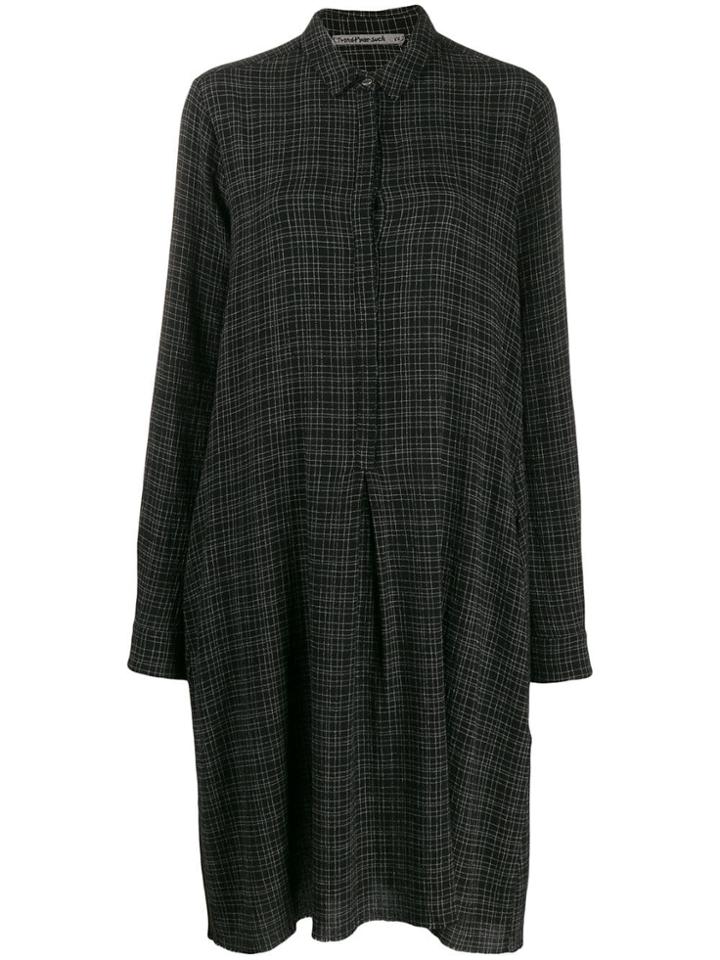 Transit Plaid Shirt Dress - Black
