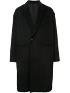 Undercover Embroidered Rose Coat - Black