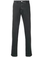 Jacob Cohen Academy Straight Leg Stretch Trousers - Black