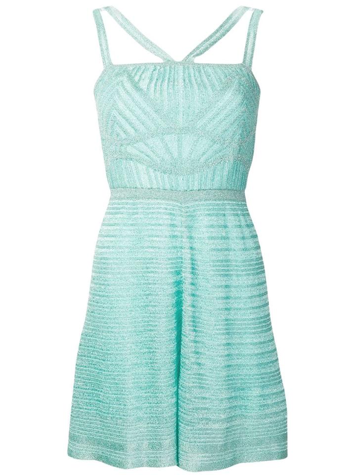 M Missoni Strappy Neckline Dress - Blue