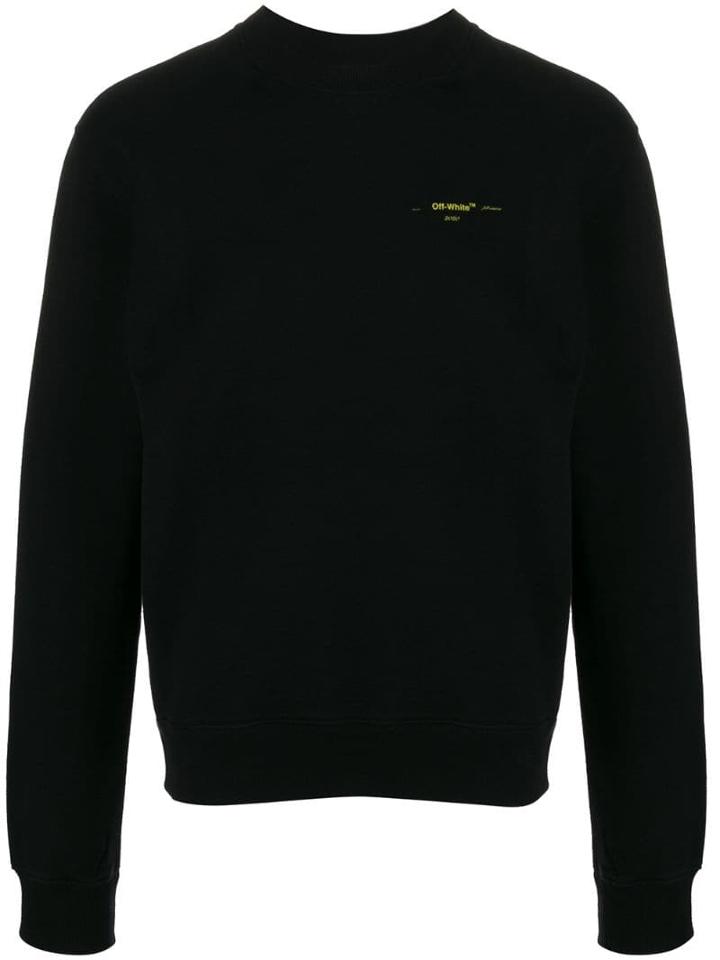 Off-white Arrows Logo Crew Neck Sweater - Black