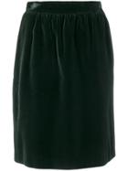 Yves Saint Laurent Vintage Velvet Skirt - Green