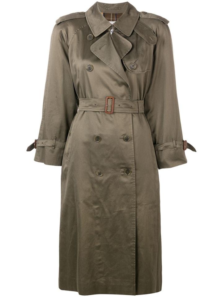 Burberry Vintage 1980's Midi Trench Coat - Brown