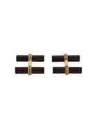 Van Cleef & Arpels Vintage Ebony 18 Carats Cufflinks - Wood/gold
