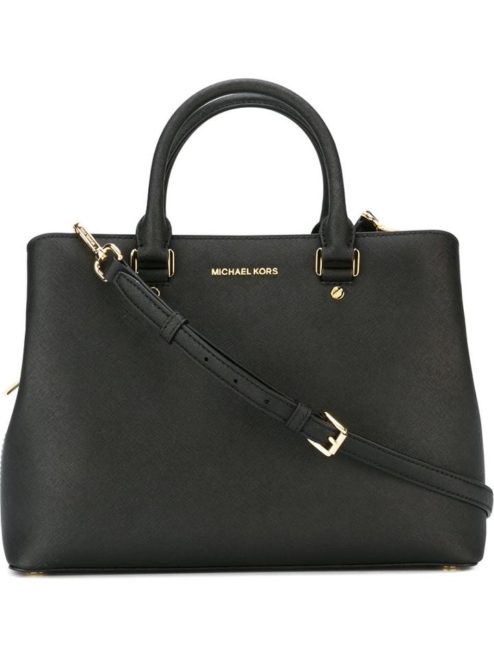 Michael Michael Kors Medium 'savannah' Tote, Women's, Black, Leather