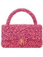 Chanel Vintage Tweed Tote, Women's, Pink/purple