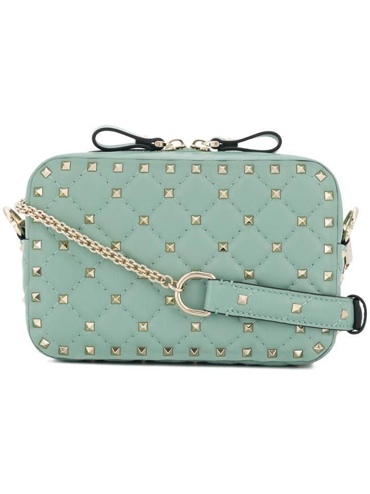 Valentino Quilted Rockstud Crossbody Bag - Green