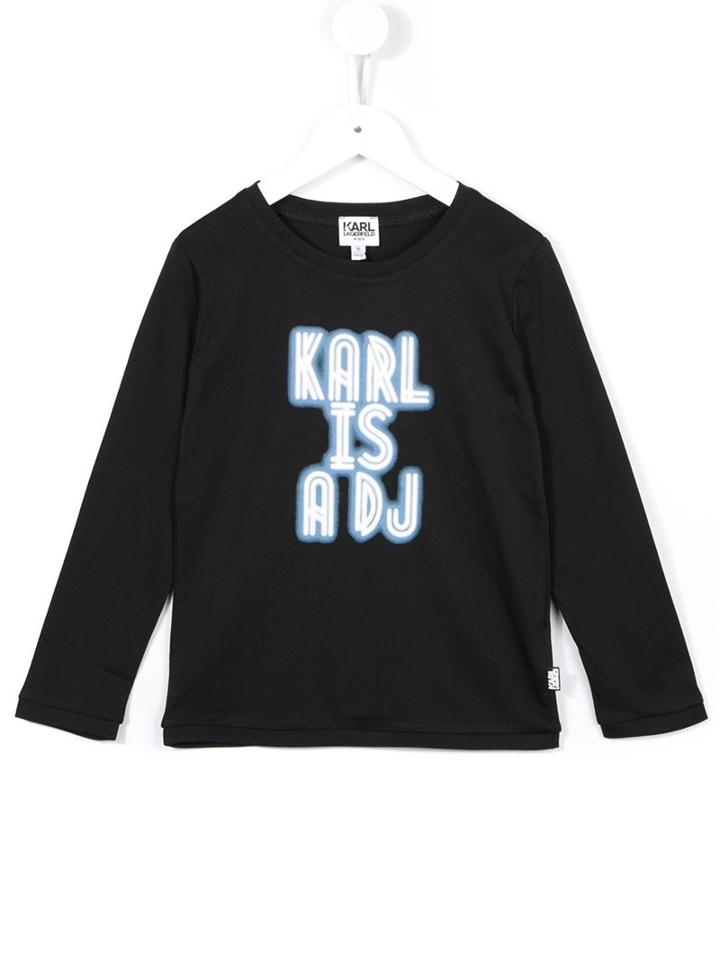 Karl Lagerfeld Kids Karl Is A Dj Print T-shirt