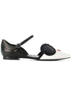 Alice+olivia Sunglasses Pointed Ballerina Shoes - White