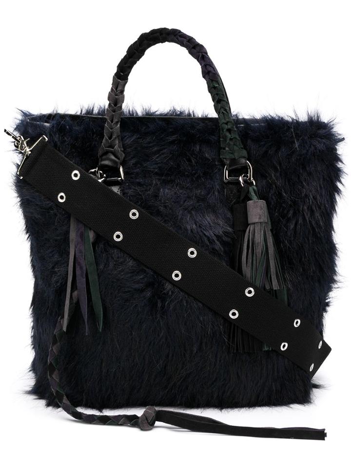 Sacai Furry Tote Bag - Blue