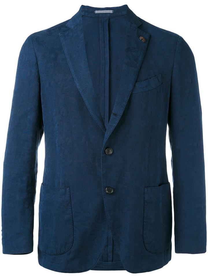 Gabriele Pasini - Classic Blazer - Men - Cotton/linen/flax/polyester - 48, Blue, Cotton/linen/flax/polyester