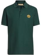 Burberry Archive Logo Cotton Piqué Polo Shirt - Green