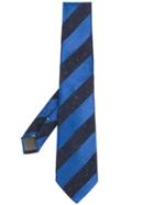 Canali Diagonal Striped Tie - Blue