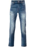7 For All Mankind Distressed Slim Leg Jeans, Men's, Size: 29, Blue, Cotton/spandex/elastane