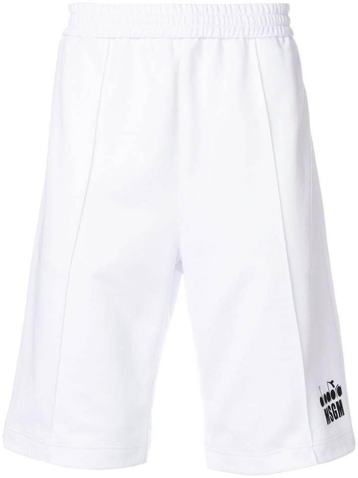 Msgm Msgm X Diadora Branded Track Shorts - White