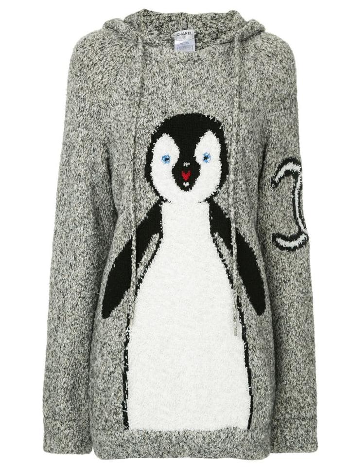 Chanel Pre-owned Knitted Penguin Hoodie - Grey