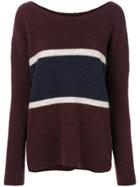 Woolrich Panel Stripe Sweater - Red