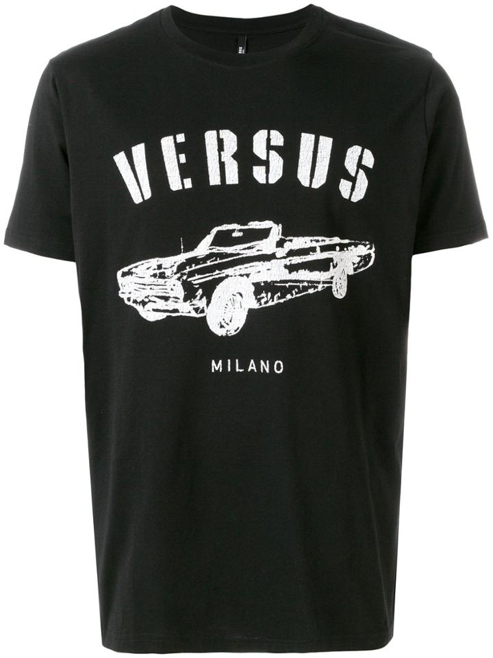 Versus Car Print Logo T-shirt - Black