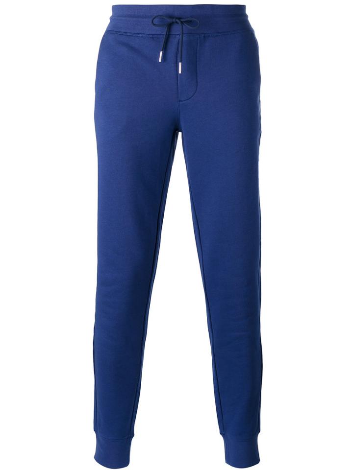 Moncler Slim Fit Tapered Track Pants, Men's, Size: Small, Blue, Cotton