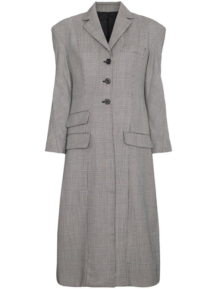 Wright Le Chapelain Tailored Hourglass Prince Of Wales Check Coat -