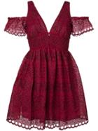 Self-portrait - Shea Dress - Women - Cotton/polyester - 12, Red, Cotton/polyester