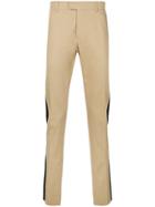 Les Hommes Satin Trim Trousers - Nude & Neutrals